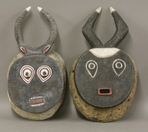 Masks belonging to abstract artist Alan Davie