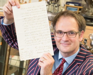 Charles Hanson with the Nelson letter