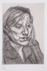 Lucien Freud etching