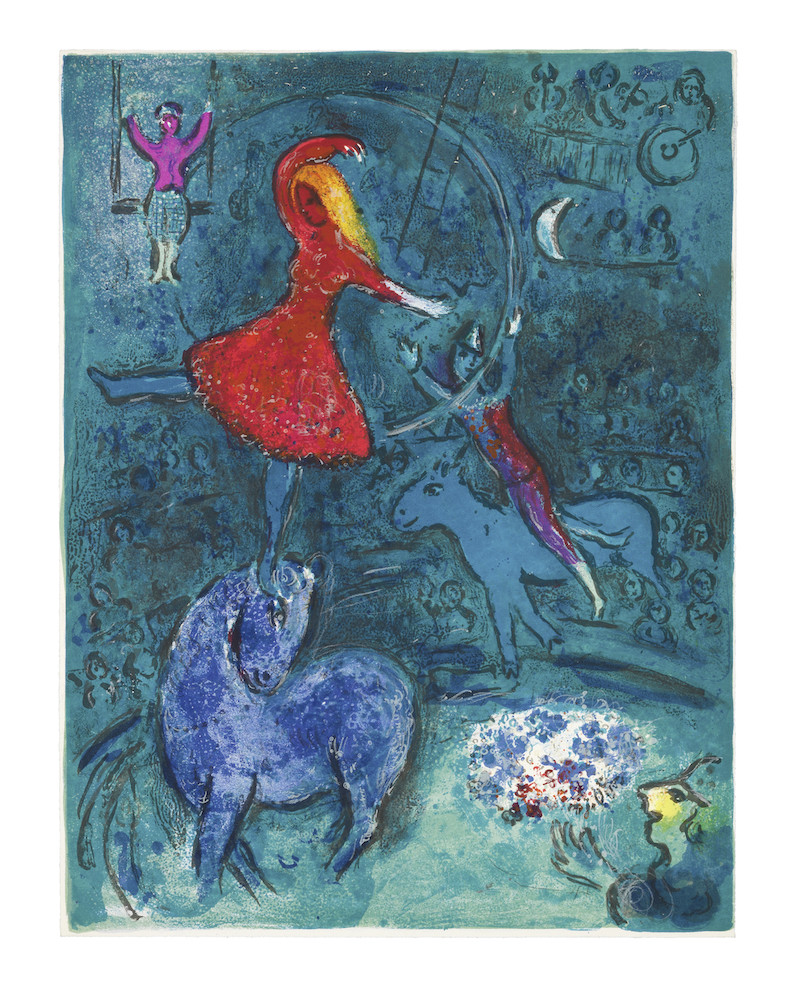 Lithograph from Marc Chagall's Cirque