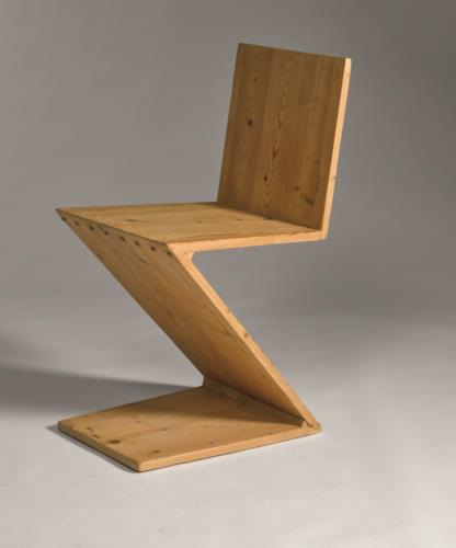 Gerrit Thomas Rietveld ‘Zig-Zag’ Chair Designed 1934, executed 1950 by Gerard van de Groenekan, Utrecht Estimate: £15,000-20,000