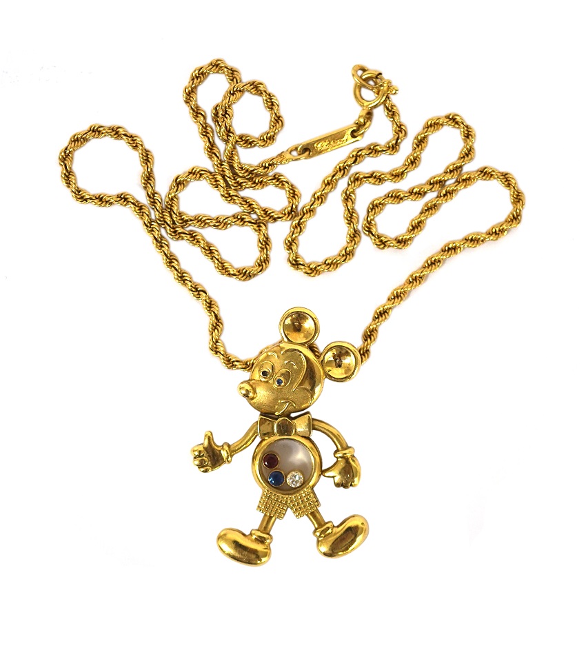 Chopard Mickey Mouse pendant, 18ct gold with gemstones c1970s £3750 - Shapiro & Co